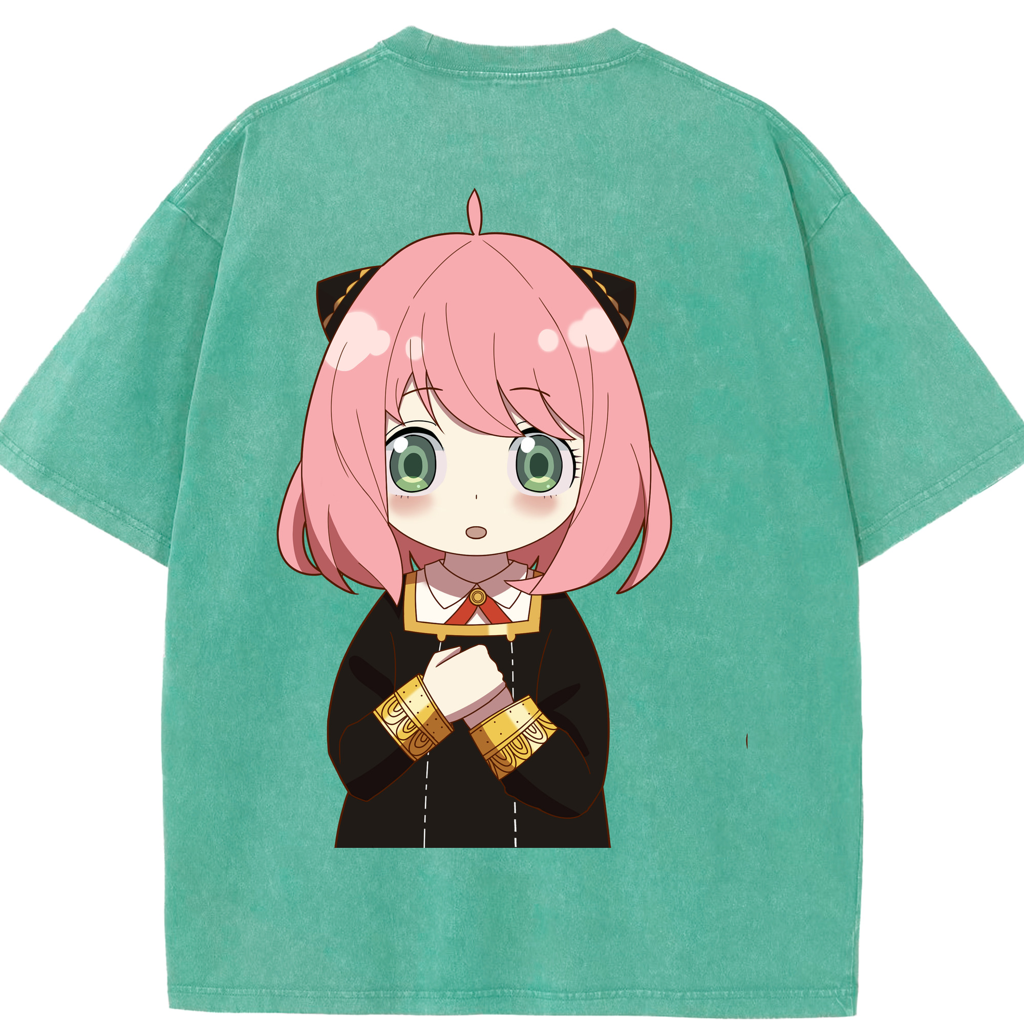 （画像用） SPY×FAMILY间谍家家酒 綿100% ヴィンテージ風 半袖Tシャツ（背面プリント）